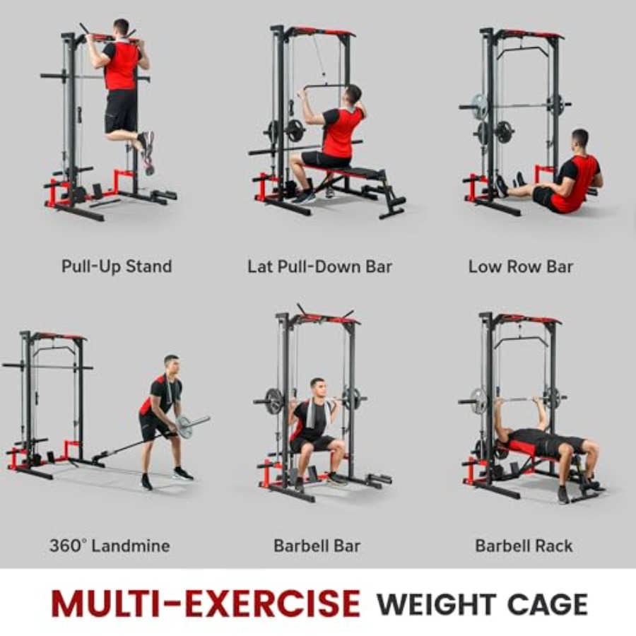 جهاز تمارين متعدد الوظائف (باو - مراجعة Squat Rack Power وسعره