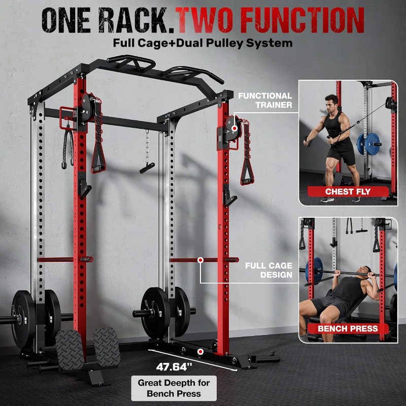 قفص القوة DP01، رف تمارين القر - مراجعة Squat Rack Power وسعره