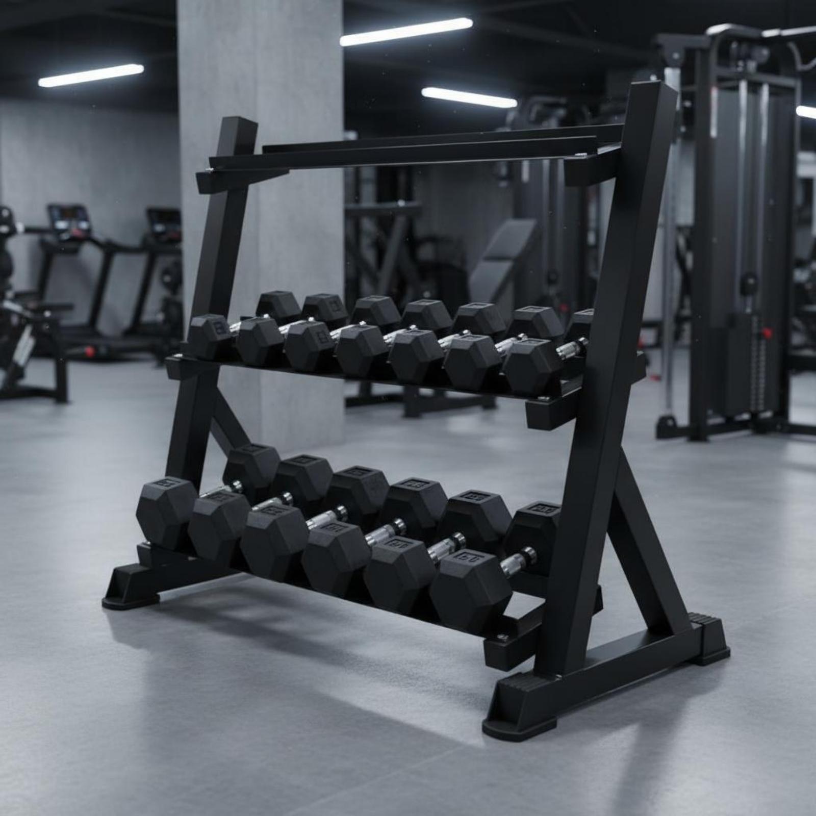 رف دمبل بثلاث طبقات لتوفير الم - مراجعة Home Gym Rack وسعره