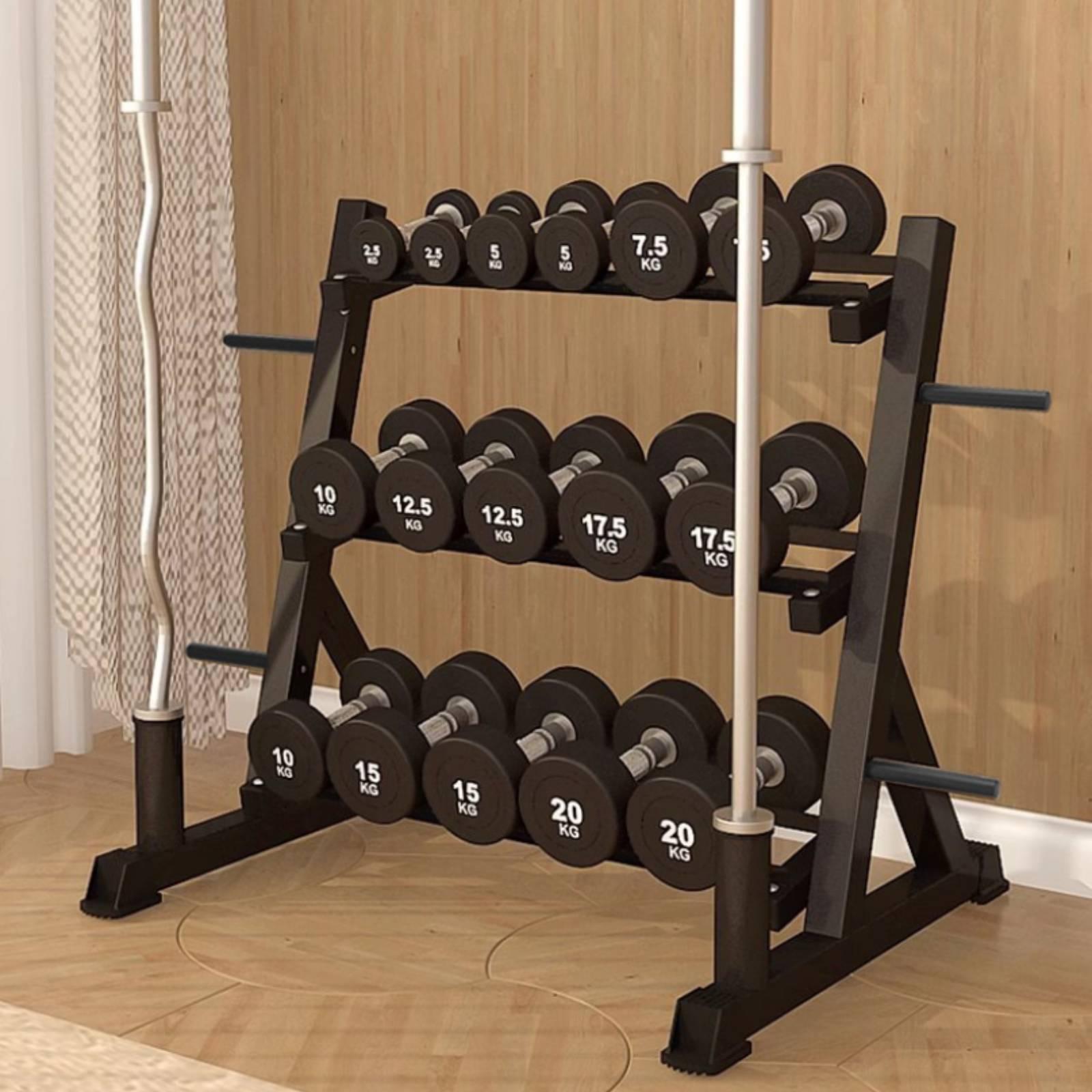 رف دمبل بثلاث طبقات لتوفير الم - مراجعة Home Gym Rack وسعره