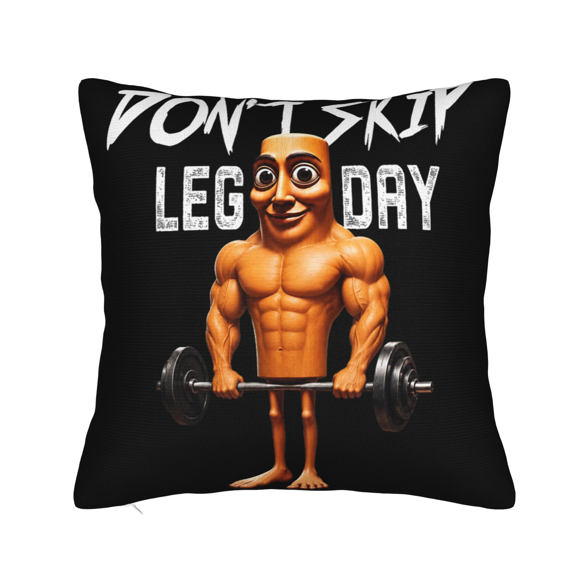 غطاء وسادة بتصميم ميم مضحك 'لا - مراجعة Home Gym Leg Day وسعره