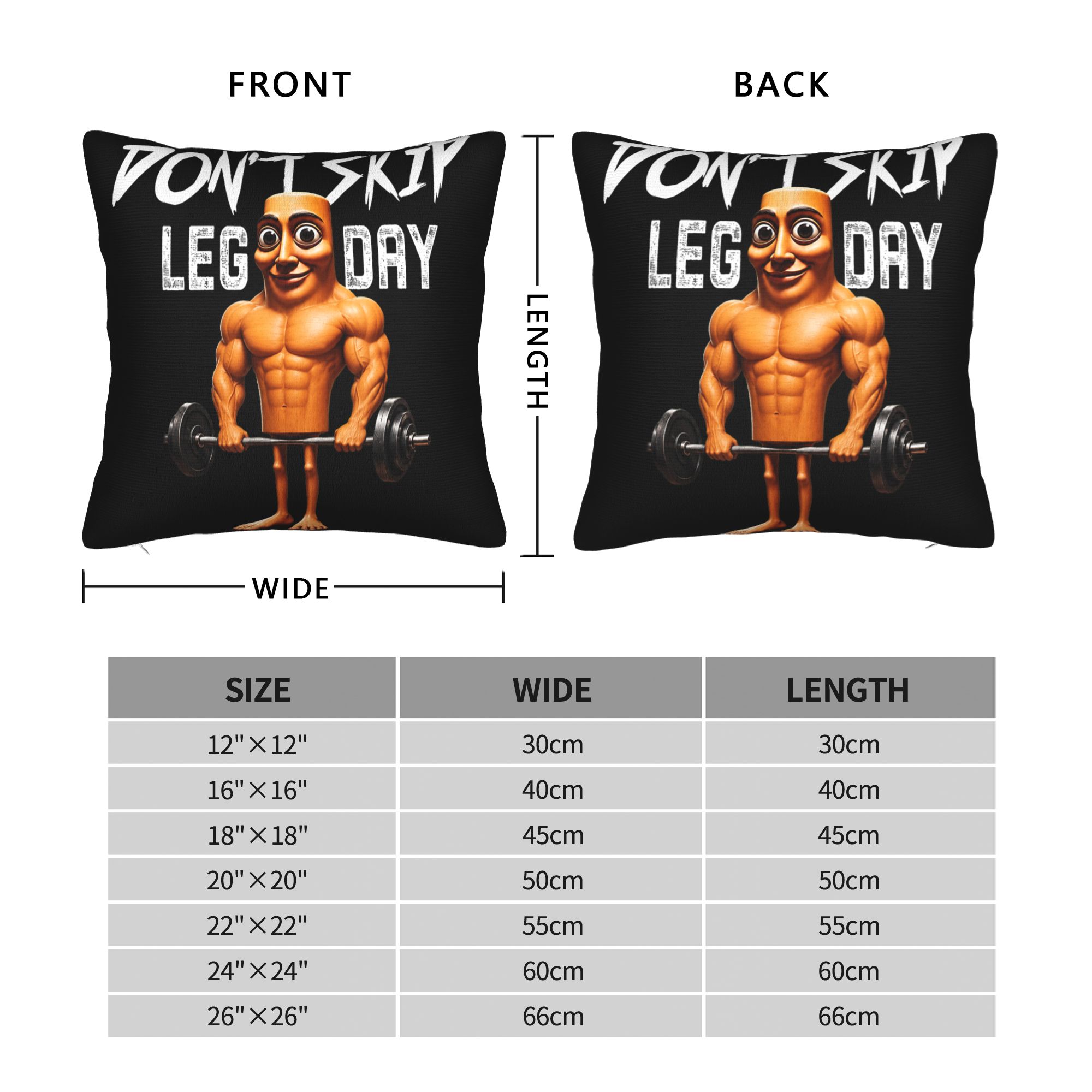 غطاء وسادة بتصميم ميم مضحك 'لا - مراجعة Home Gym Leg Day وسعره