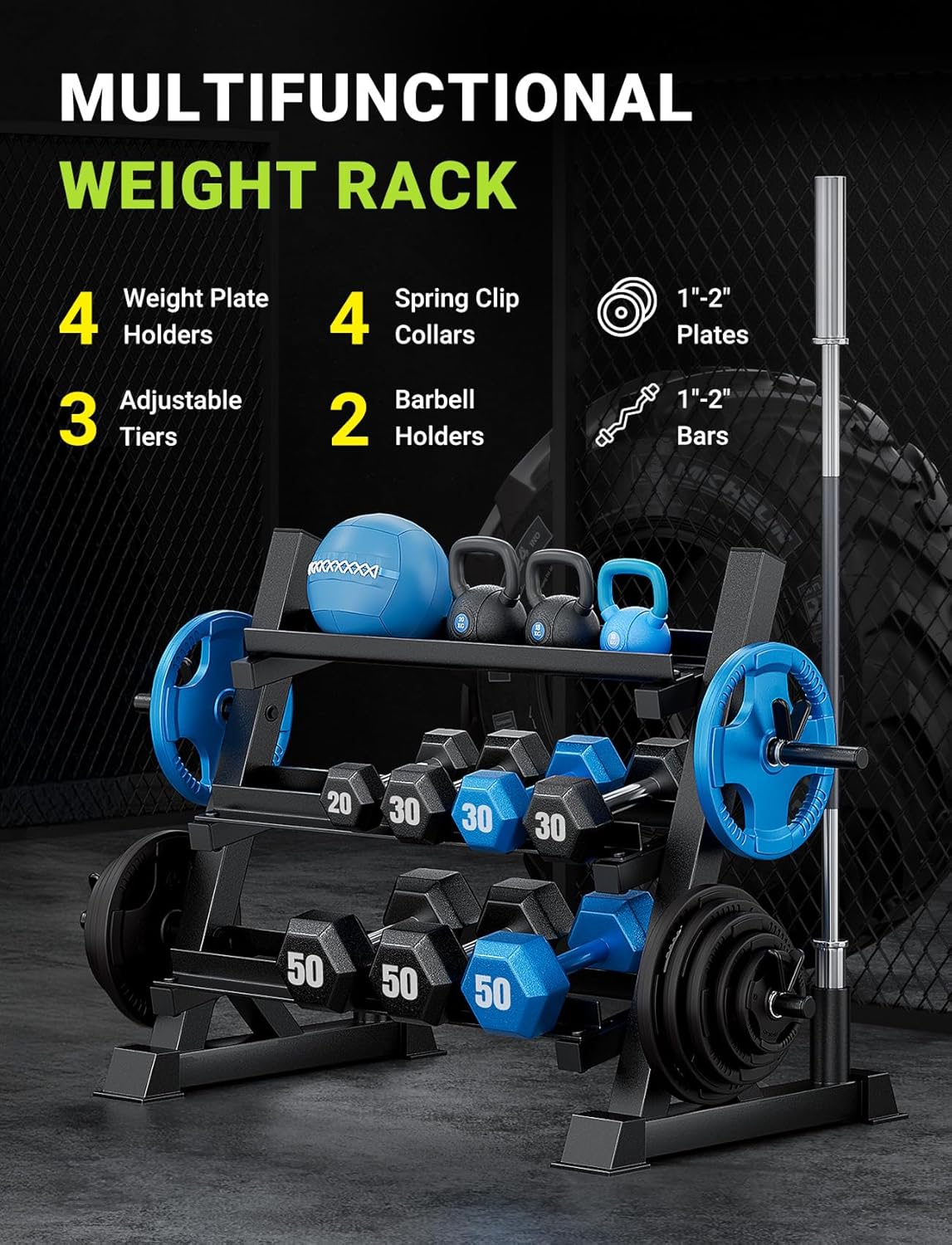 حامل دمبل متعدد الوظائف قابل ل - مراجعة Home Gym Rack وسعره