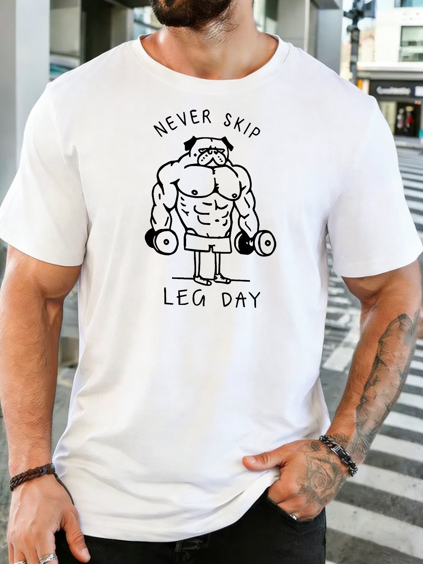 تي شيرت رجالي للجيم واللياقة ا - مراجعة Home Gym Leg Day وسعره