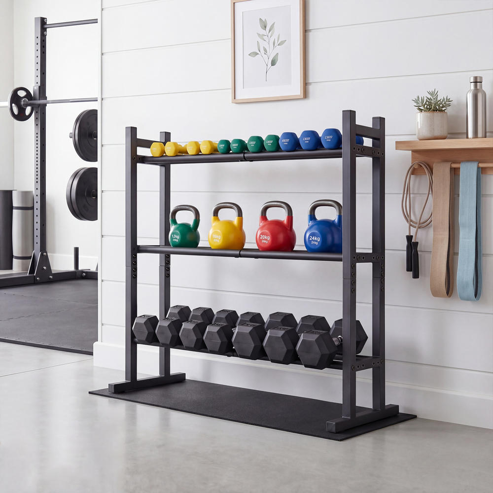حامل أثقال ثلاثي الطبقات شديد  - مراجعة Home Gym Rack وسعره