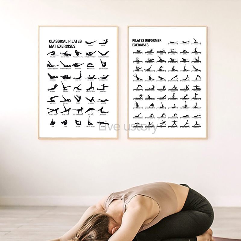 ملصق لوحة تدريبات البيلاتس بدو - مراجعة Home Gym Aesthetic وسعره